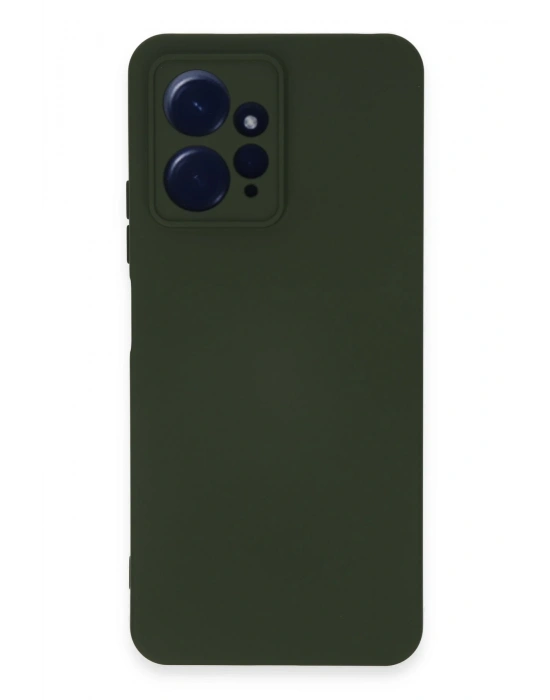 Newface Xiaomi Redmi Note 12 4G Kılıf Nano içi Kadife Silikon - Koyu Yeşil