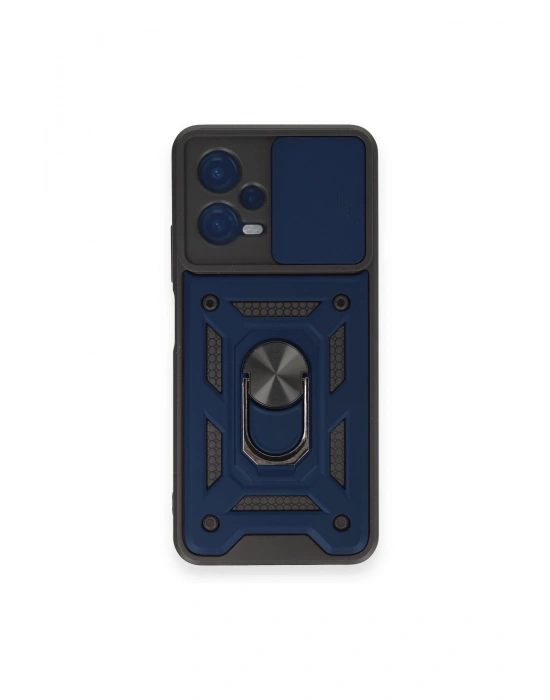 Newface Xiaomi Redmi Note 12 4G Kılıf Pars Lens Yüzüklü Silikon - Lacivert