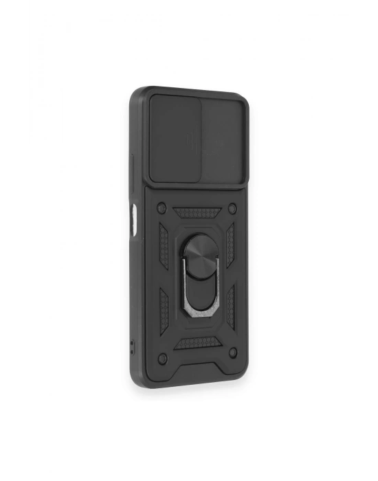 Newface Xiaomi Redmi Note 12 4G Kılıf Pars Lens Yüzüklü Silikon - Siyah