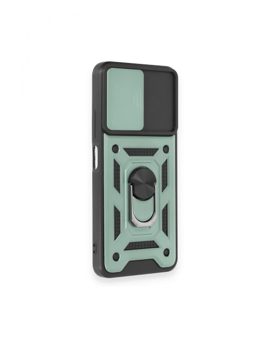 Newface Xiaomi Redmi Note 12 4G Kılıf Pars Lens Yüzüklü Silikon - Yeşil