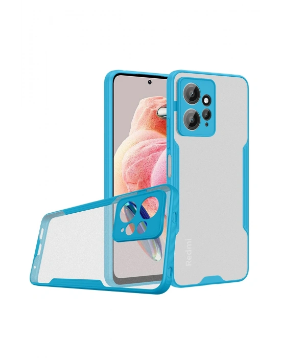 Newface Xiaomi Redmi Note 12 4G Kılıf Platin Silikon - Mavi