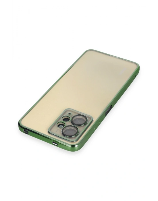 Newface Xiaomi Redmi Note 12 4G Kılıf Razer Lensli Silikon - Yeşil