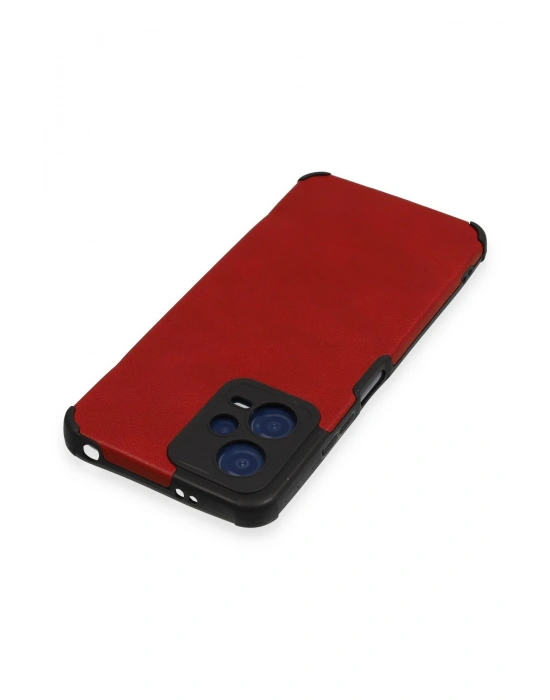 Newface Xiaomi Redmi Note 12 5G Kılıf Loop Deri Silikon - Kırmızı