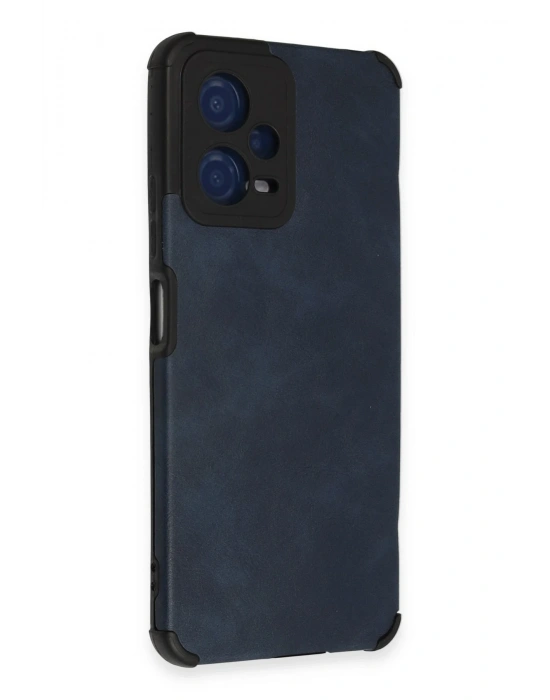 Newface Xiaomi Redmi Note 12 5G Kılıf Loop Deri Silikon - Lacivert
