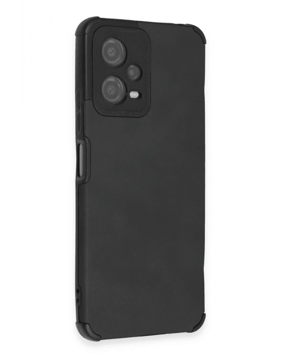 Newface Xiaomi Redmi Note 12 5G Kılıf Loop Deri Silikon - Siyah