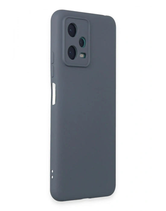 Newface Xiaomi Redmi Note 12 5G Kılıf Nano içi Kadife Silikon - Gri