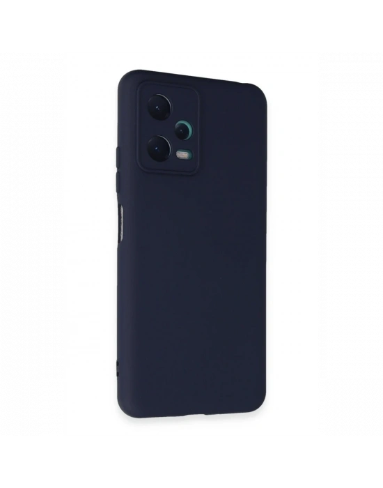 Newface Xiaomi Redmi Note 12 5G Kılıf Nano içi Kadife Silikon - Lacivert