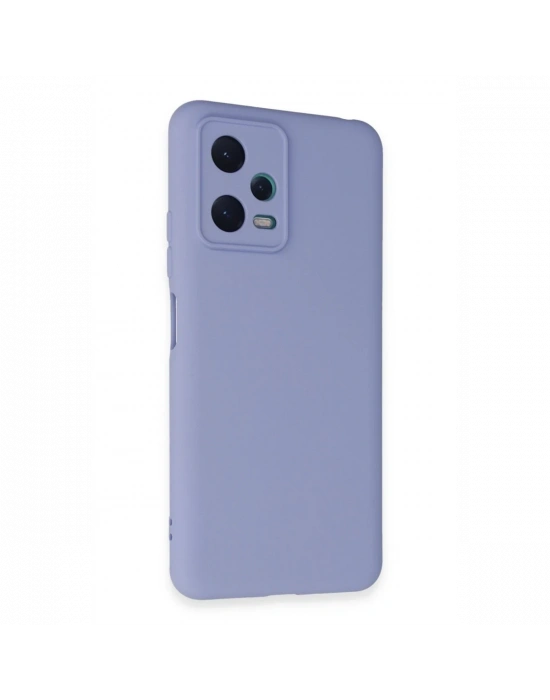 Newface Xiaomi Redmi Note 12 5G Kılıf Nano içi Kadife Silikon - Lila