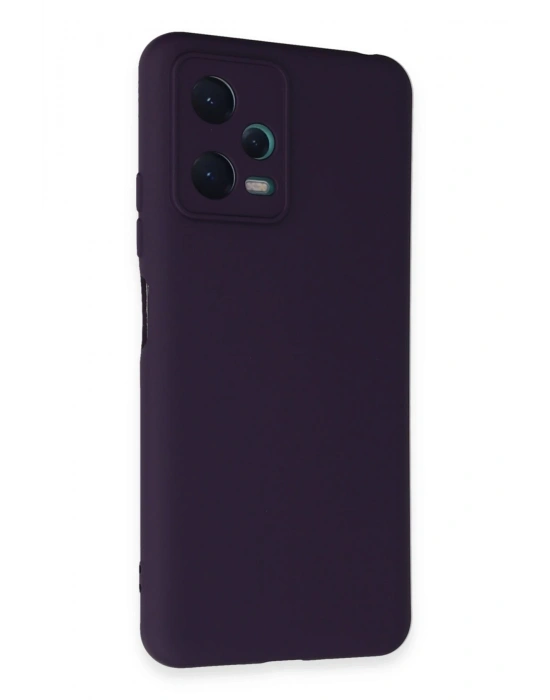 Newface Xiaomi Redmi Note 12 5G Kılıf Nano içi Kadife Silikon - Mor