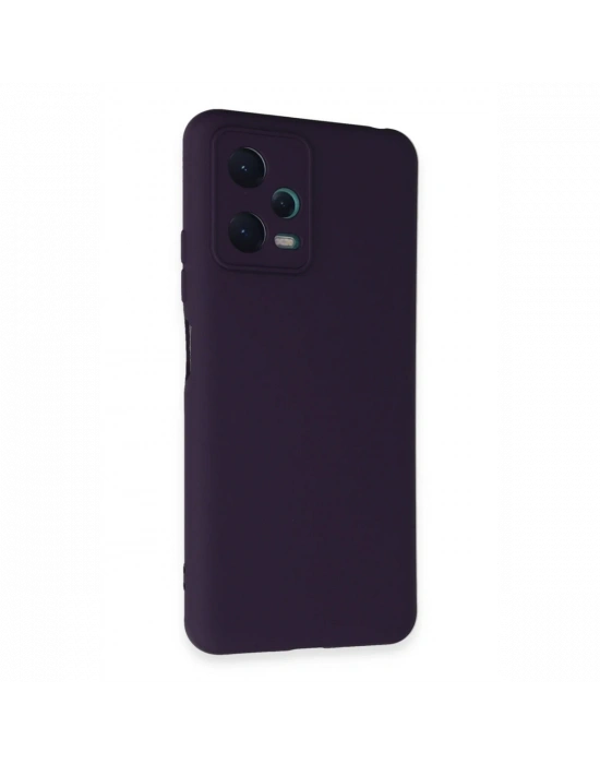 Newface Xiaomi Redmi Note 12 5G Kılıf Nano içi Kadife Silikon - Mor