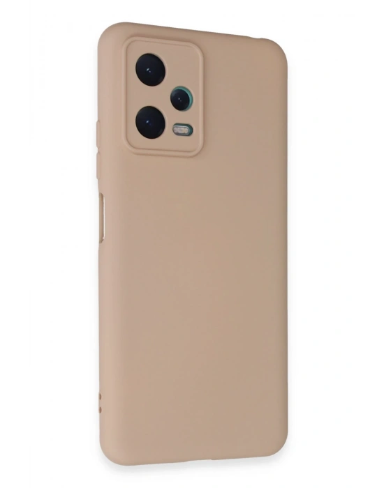 Newface Xiaomi Redmi Note 12 5G Kılıf Nano içi Kadife Silikon - Pudra