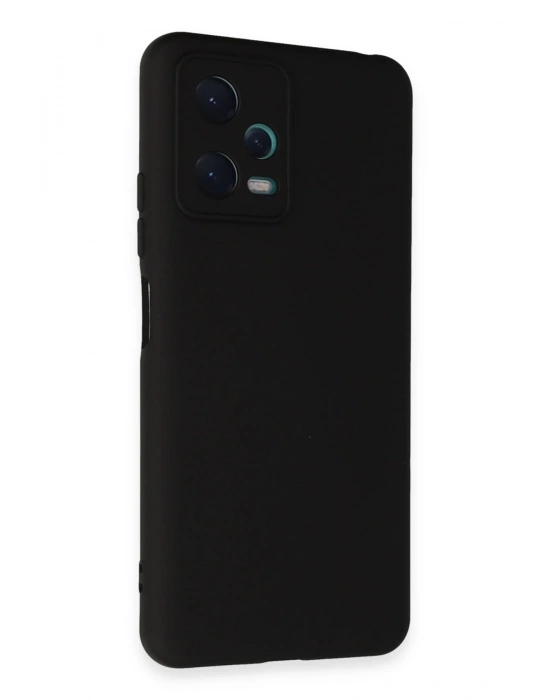 Newface Xiaomi Redmi Note 12 5G Kılıf Nano içi Kadife Silikon - Siyah