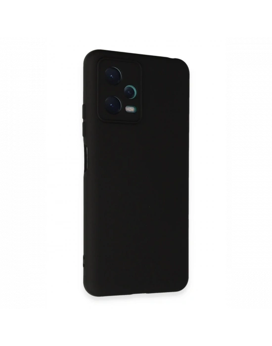 Newface Xiaomi Redmi Note 12 5G Kılıf Nano içi Kadife Silikon - Siyah