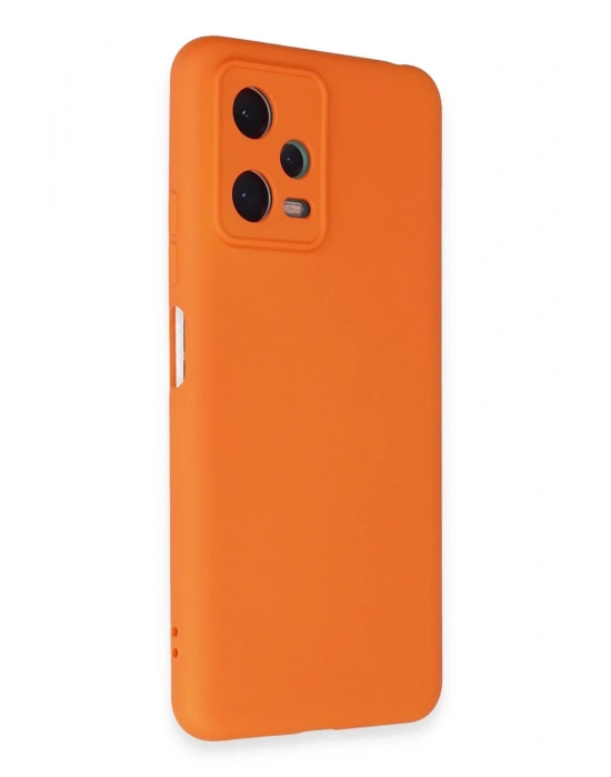 Newface Xiaomi Redmi Note 12 5G Kılıf Nano içi Kadife Silikon - Turuncu