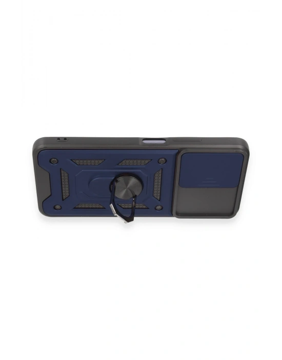 Newface Xiaomi Redmi Note 12 5G Kılıf Pars Lens Yüzüklü Silikon - Lacivert