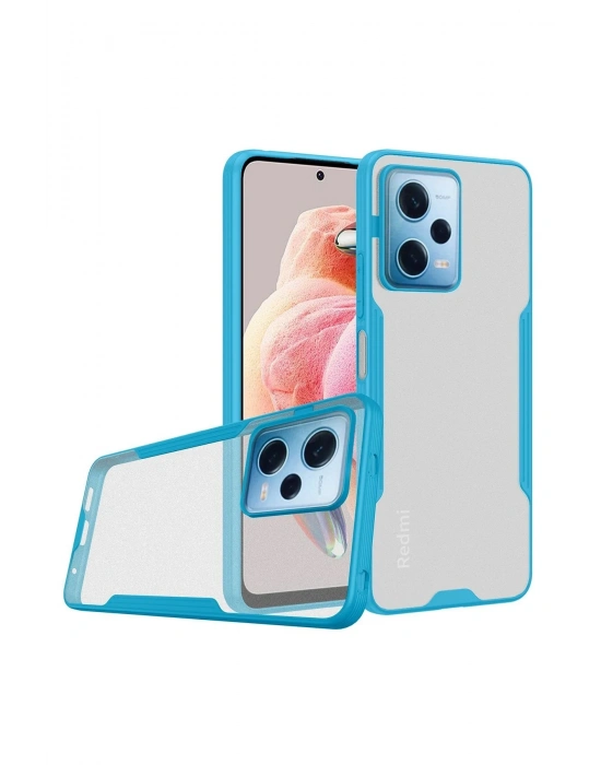 Newface Xiaomi Redmi Note 12 5G Kılıf Platin Silikon - Mavi