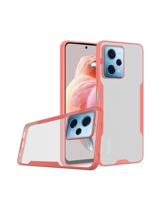 Newface Xiaomi Redmi Note 12 5G Kılıf Platin Silikon - Pembe