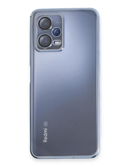 Newface Xiaomi Redmi Note 12 5G Kılıf Razer Lensli Silikon - Açık Mavi