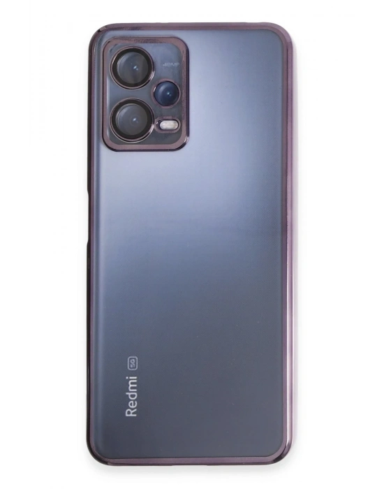 Newface Xiaomi Redmi Note 12 5G Kılıf Razer Lensli Silikon - Mor