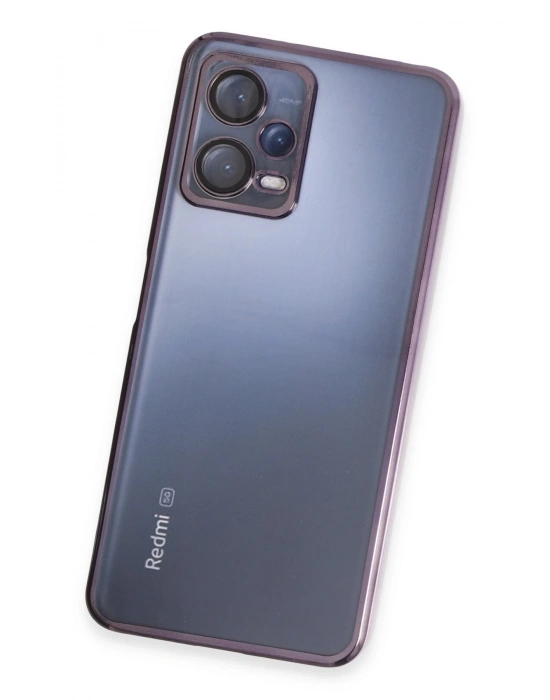 Newface Xiaomi Redmi Note 12 5G Kılıf Razer Lensli Silikon - Mor