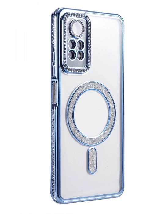 Newface Xiaomi Redmi Note 12 Pro 4G Joke Simli Magneticsafe Kılıf - Mavi