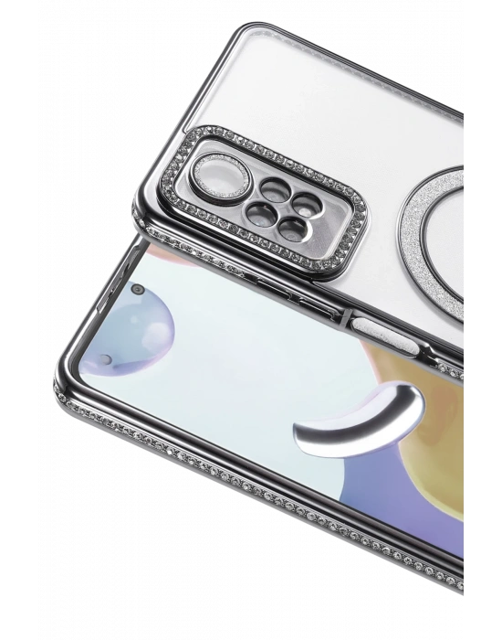 Newface Xiaomi Redmi Note 12 Pro 4G Joke Simli Magneticsafe Kılıf - Siyah