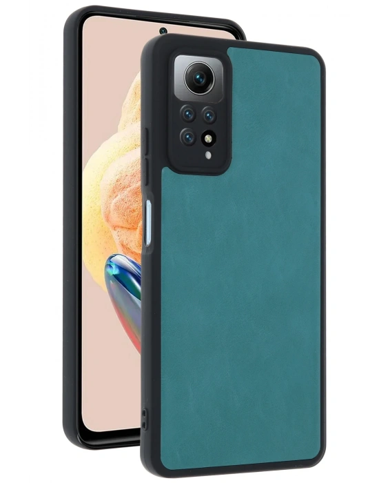 Newface Xiaomi Redmi Note 12 Pro 4G Kılıf Aras Deri Kapak - Açık Yeşil