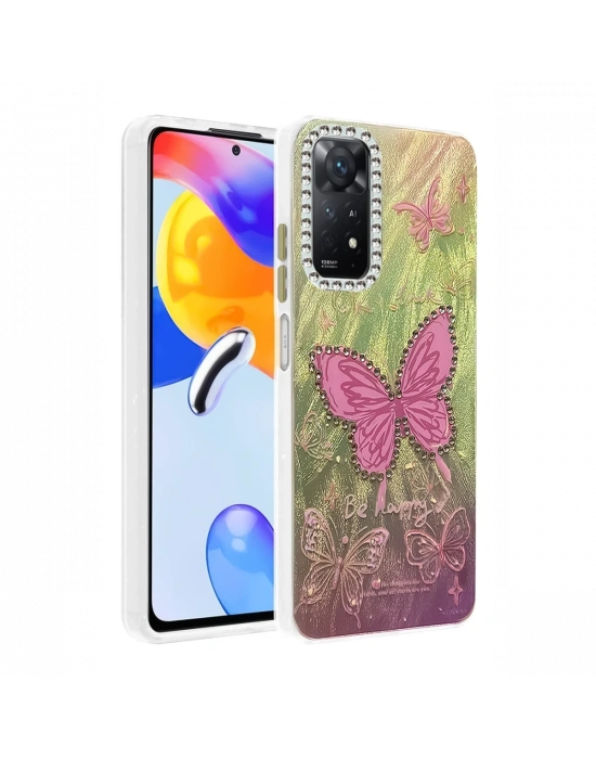 Newface Xiaomi Redmi Note 12 Pro 4G Kılıf Blade Aynalı Desenli Kapak - Desen 5