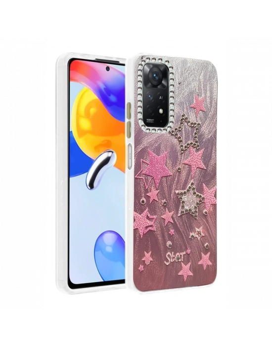 Newface Xiaomi Redmi Note 12 Pro 4G Kılıf Blade Aynalı Desenli Kapak - Desen 7