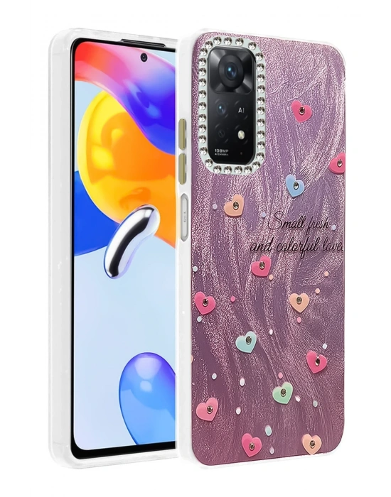 Newface Xiaomi Redmi Note 12 Pro 4G Kılıf Blade Aynalı Desenli Kapak - Desen 8