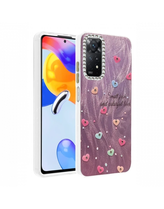 Newface Xiaomi Redmi Note 12 Pro 4G Kılıf Blade Aynalı Desenli Kapak - Desen 8