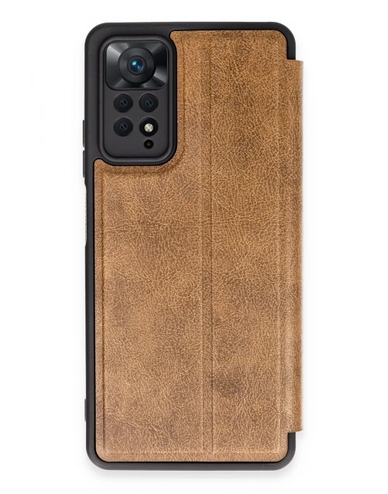 Newface Xiaomi Redmi Note 12 Pro 4G Kılıf Flip Cover - Taba