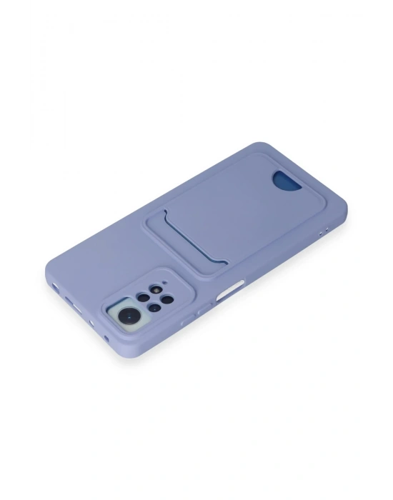 Newface Xiaomi Redmi Note 12 Pro 4G Kılıf Kelvin Kartvizitli Silikon - Lila