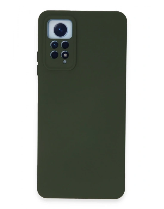 Newface Xiaomi Redmi Note 12 Pro 4G Kılıf Nano içi Kadife Silikon - Koyu Yeşil