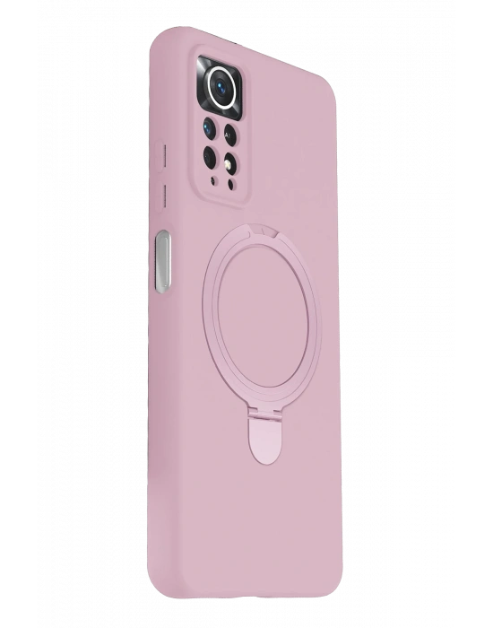 Newface Xiaomi Redmi Note 12 Pro 4G Regal Magsafe Standlı Kapak - Açık Pembe