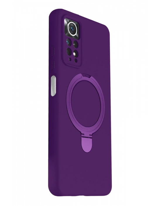 Newface Xiaomi Redmi Note 12 Pro 4G Regal Magsafe Standlı Kapak - Derin Mor