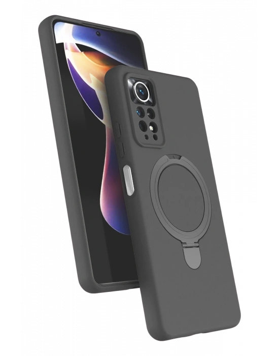 Newface Xiaomi Redmi Note 12 Pro 4G Regal Magsafe Standlı Kapak - Titan Gri