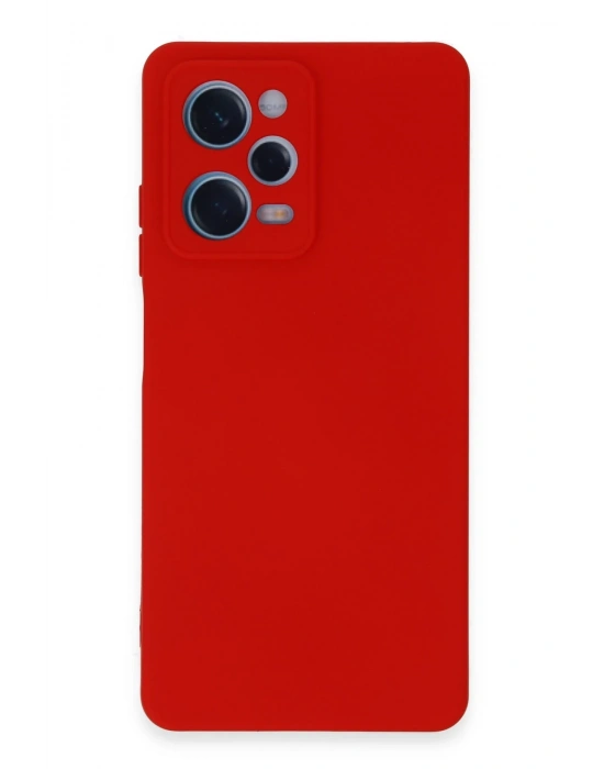 Newface Xiaomi Redmi Note 12 Pro 5G Kılıf Nano içi Kadife Silikon - Kırmızı