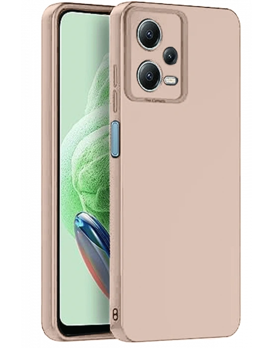 Newface Xiaomi Redmi Note 12 Pro 5G Kılıf Nano içi Kadife Silikon - Pudra