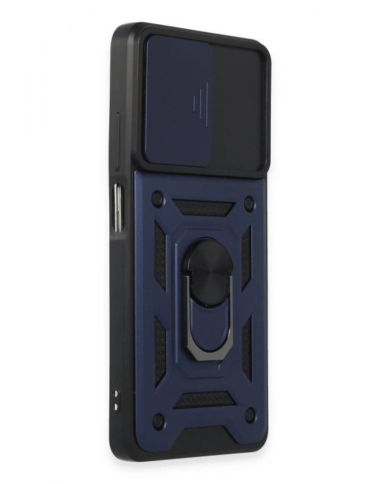 Newface Xiaomi Redmi Note 12 Pro 5G Kılıf Pars Lens Yüzüklü Silikon - Lacivert