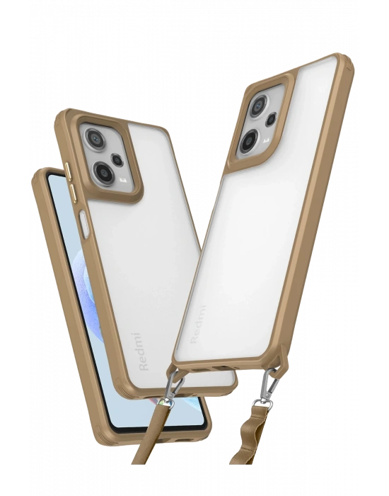 Newface Xiaomi Redmi Note 12 Pro 5G Kılıf Penta Silikon Kılıf - Çöl Titanyum