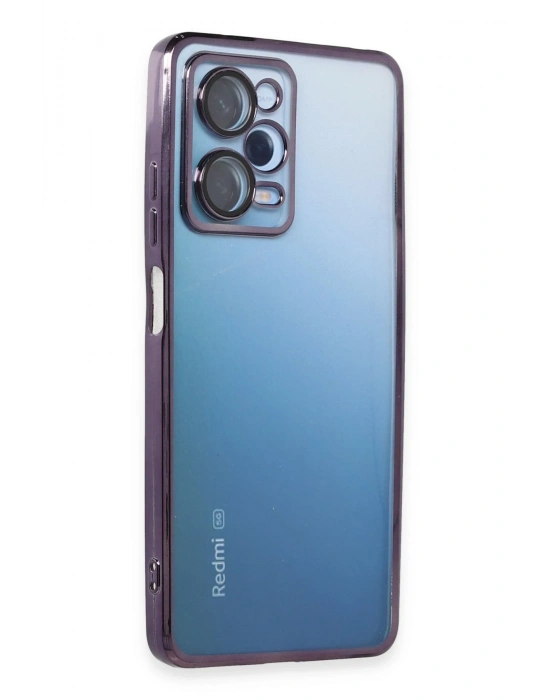 Newface Xiaomi Redmi Note 12 Pro 5G Kılıf Razer Lensli Silikon - Mor