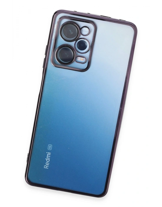 Newface Xiaomi Redmi Note 12 Pro 5G Kılıf Razer Lensli Silikon - Mor