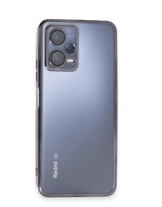 Newface Xiaomi Redmi Note 12 Pro 5G Kılıf Razer Lensli Silikon - Siyah