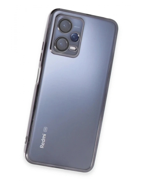 Newface Xiaomi Redmi Note 12 Pro 5G Kılıf Razer Lensli Silikon - Siyah