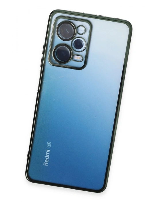 Newface Xiaomi Redmi Note 12 Pro 5G Kılıf Razer Lensli Silikon - Yeşil