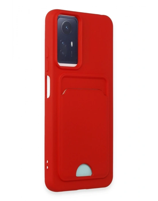 Newface Xiaomi Redmi Note 12S Kılıf Kelvin Kartvizitli Silikon - Kırmızı