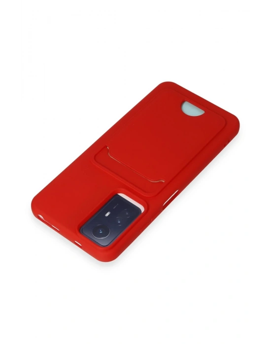 Newface Xiaomi Redmi Note 12S Kılıf Kelvin Kartvizitli Silikon - Kırmızı