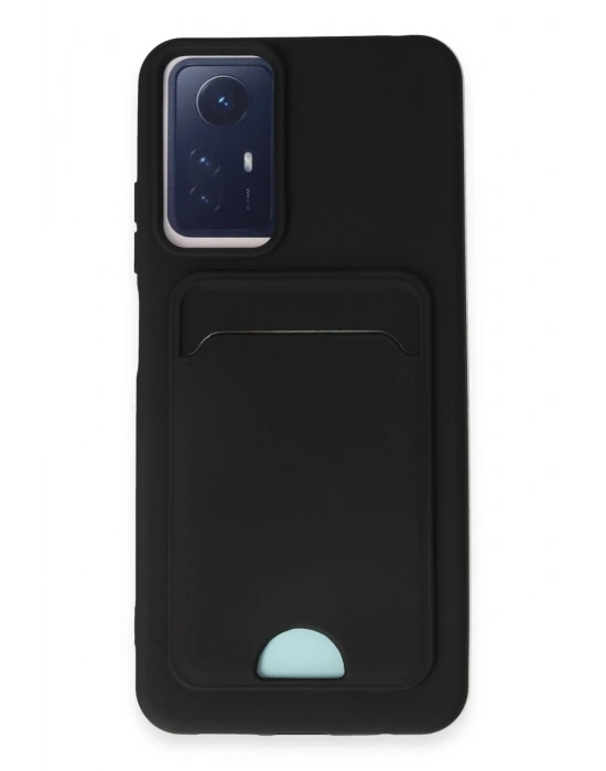 Newface Xiaomi Redmi Note 12S Kılıf Kelvin Kartvizitli Silikon - Siyah