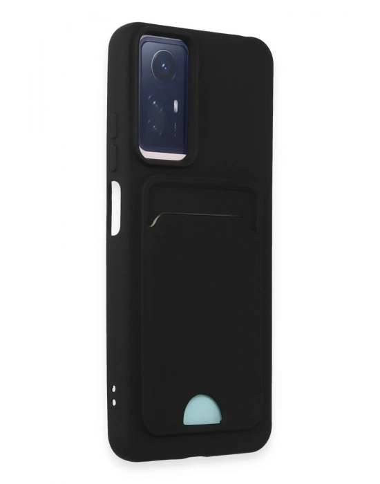 Newface Xiaomi Redmi Note 12S Kılıf Kelvin Kartvizitli Silikon - Siyah
